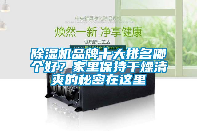 除濕機品牌十大排名哪個好？家里保持干燥清爽的秘密在這里