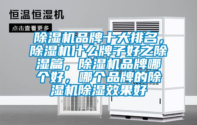 除濕機品牌十大排名，除濕機什么牌子好之除濕篇，除濕機品牌哪個好，哪個品牌的除濕機除濕效果好