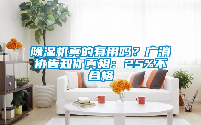 除濕機真的有用嗎？廣消協告知你真相：25%不合格