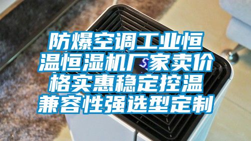 防爆空調工業恒溫恒濕機廠家賣價格實惠穩定控溫兼容性強選型定制